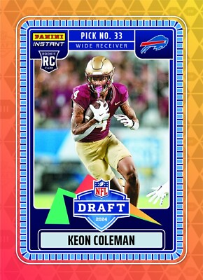 #ad 2024 Panini Instant NFL Keon Coleman Draft Night SP Rookie Card **Pre Sell** $6.48