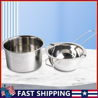 #ad 2 Pcs Wax Bowl Stainless Steel 400ml Double Boiler Pot for Water Heating To Melt $14.84