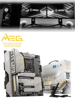 MSI ATX Motherboard Intel Z590 Chipset Socket LGA 1200 MEG Z590 ACE GOLD EDITION $625.99