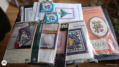 #ad Lot Of 10 Assorted Counted Cross Stitch Kits Old and New $26.99