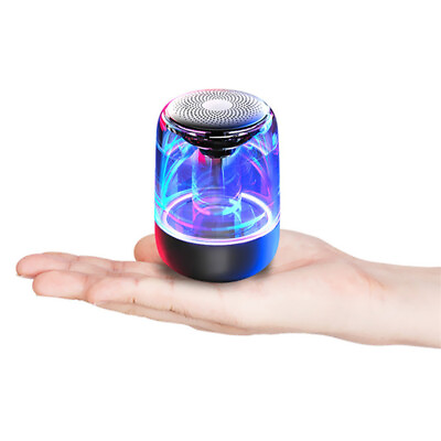 #ad Mini Bluetooth Speaker with C7 LED and Crystal Glass Design $32.29