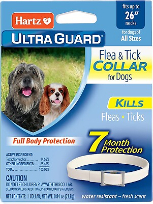 #ad Hartz UltraGuard Flea amp; Tick Collar for Dogs amp; Puppies 26quot; 7 Month Protection $5.97