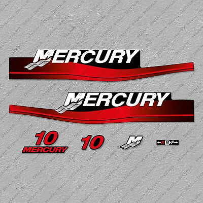 #ad Mercury 10 hp Two Stroke 1999 2006 outboard engine decals sticker set $44.99