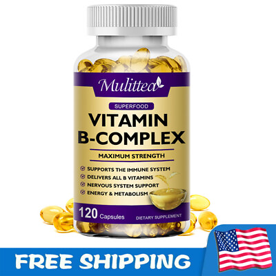 #ad Vitamin B Complex Supplement Super B Vitamin Immune Boost Metabolism Energy $13.69