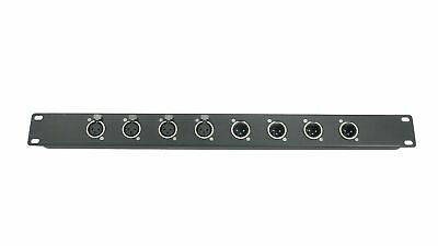 #ad 1 Space Rack Panel Loaded with 4 XLR Male amp; 4 XLR Female Connectors $99.99