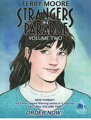 #ad 2023 TERRY MOORE STRANGERS IN PARADISE VOL. 2 Comic Promo PRINT AD WALL ART $19.49