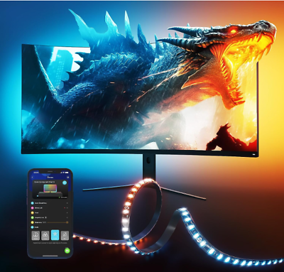 #ad Govee VibraMatch Technology Gaming Light Strip G1 Monitor Backlight for 27 34 In $59.99
