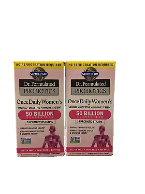 #ad Garden of Life Dr Formulated Women#x27;s Probiotics 60 Capsules total LOT of 2 x4 24 $23.99