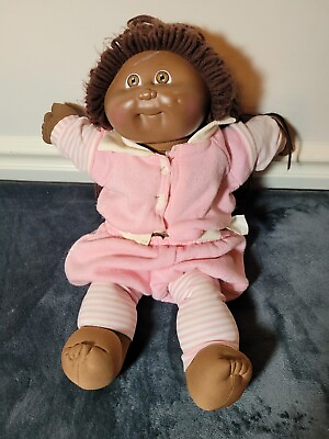 #ad Cabbage Patch Kids Coleco Brown Hair African American Girl Doll Year 1978 1982 $24.90