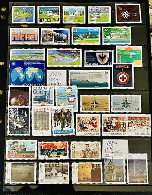 #ad 1984 Canada Postage Stamps Lot Of 35 stamps SJXX 482 $14.85