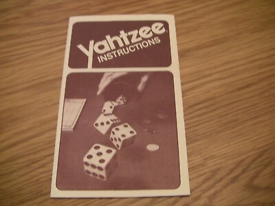 #ad Vintage Yahtzee 1991 Game Replacement Parts Pieces instructions $7.73