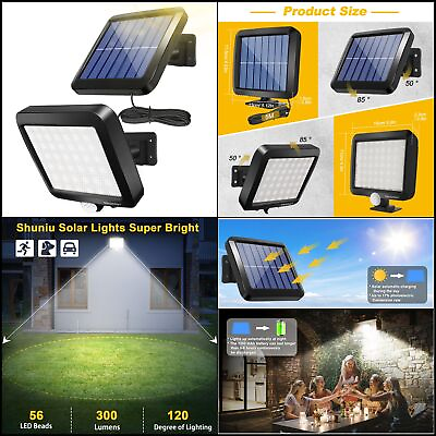 #ad Solar Lights Motion Outdoor Sensor Wall Led Modes Light Security Garden Lighting $26.89