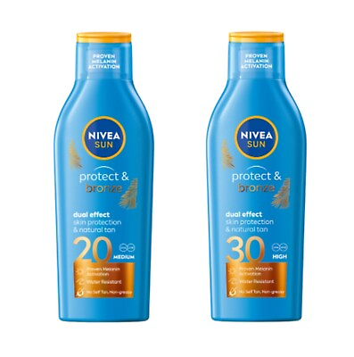 #ad Nivea Sun Lotion Bronze UV Filters SPF 20 30 Waterproof Hydrates Protect 200 ml $28.92