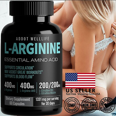 #ad L arginine Complete Nitric Oxide for Men libido Performance Stamina $18.99