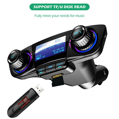 #ad Bluetooth Car FM Transmitter MP3 Player Hands free Radio Adapter Kit USB Charger $13.75
