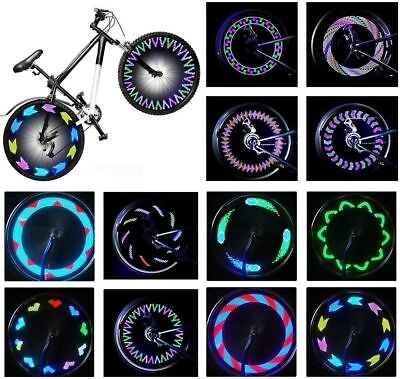 #ad Waterproof bike Wheel Lights LED Bicycle Spoke Lights 14 LED 30 Patterns $7.98