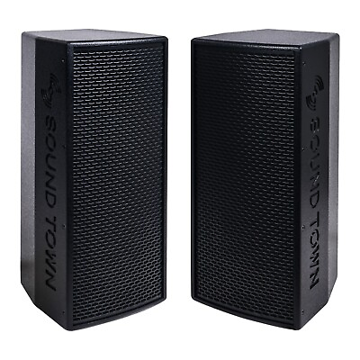 #ad #ad Sound Town 2 Pack Dual 8quot; 600W Power PA Speaker Bluetooth Black KALE 208BPW PAIR $467.49