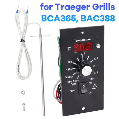 #ad 2023 Digital Thermostat Kit BBQ Grill Replacement Parts for Traeger Pellet Wood $32.49