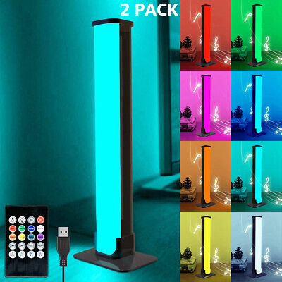 2Pack Music Sync LED Light Bar RGB Gaming Room Ambient Night Lamp USB Power $19.99