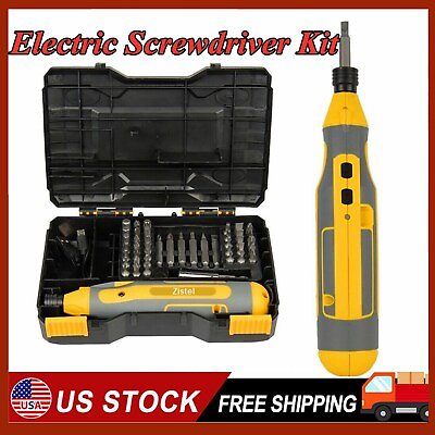 #ad Mini Cordless Electric Screwdriver Kit Rechargeable Screwdriver Bit Set 4V Power $26.98