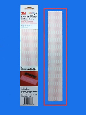 #ad 3M 08069 Press In Place Emblem Adhesive Strip 2quot; X 12quot; ⭐ONE STRIP ONLY⭐ $8.99