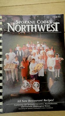 #ad Spokane Cooks Northwest Spiralbound cookbook $22.00