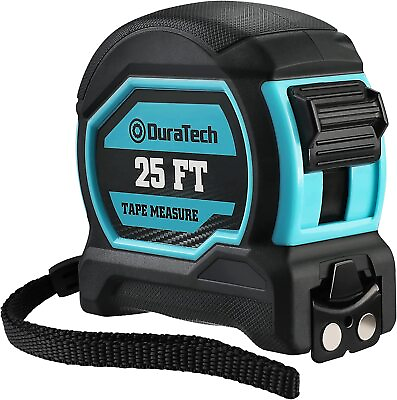 #ad DURATECH 25FT Magnetic Tape Measure Retractable Measuring Tape w Fractions $20.99