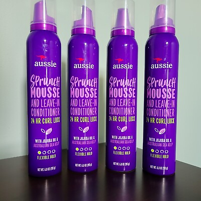 #ad 4 Aussie Head Strong Volume 24 Hr Lift Max Hold Mousse With Bamboo amp; Plum 6.8 oz $26.00