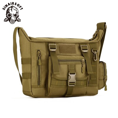 #ad 14quot; Laptop Bag Briefcase Tactical Mens Handbag Messenger Shoulder Satchel Travel $35.99