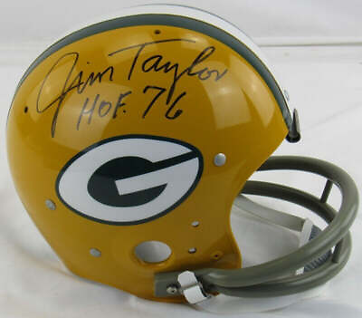 #ad Jim Taylor Paul Hornung Dave Robinson Signed Auto Autograph Riddell Packers Helm $599.00