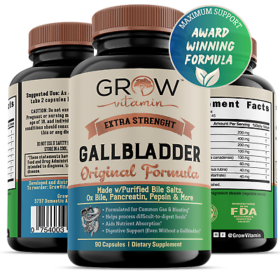 #ad Gallbladder Formula Made w Purified Bile Salts amp; Ox Bile Digestive Enzymes 90CT $24.95
