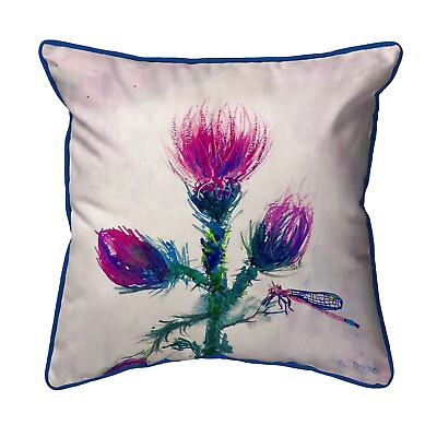 #ad Betsy Drake Thistle Small Indoor Outdoor Pillow 12x12 $49.99