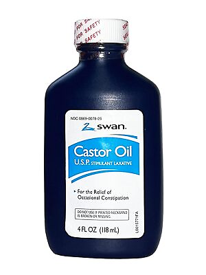 #ad Oil USP 100% Stimulant Laxative 4 FL OZ For Relief of occasional Constipation $18.68