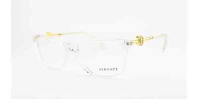 #ad Versace VE 3299B 148 55mm Clear and Gold Crystal Women#x27;s Eyeglasses $139.00