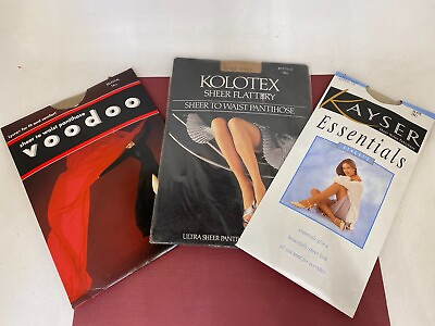 #ad Vintage Voodoo Kolotex Kayser Pantyhose Stockings Lot Skin Tones Tan Tall AU $22.00