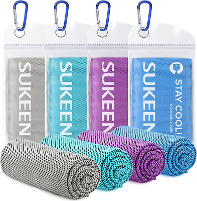 #ad 4 Pack Cooling Towel 40quot;X12quot; Ice TowelSoft Breathable Chilly TowelMicrofib $25.60