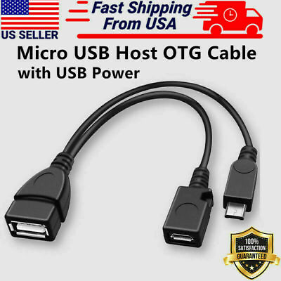Micro USB Host OTG Cable with USB Power for Android Tablet Samsung HTC Nexus LG $2.35