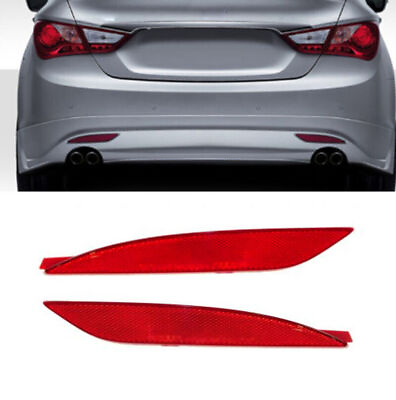 #ad For Hyundai Sonata 2011 2013 Rear Bumper Red Reflector Lens Pair $16.39