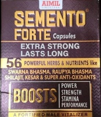 #ad Aimil Semento Forte 20 Capsules For Vigour amp; vitality boosts strength amp; stamina $31.05