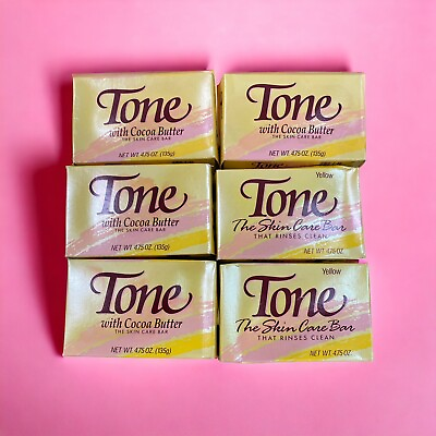 #ad Vintage Tone Skin Care Cocoa Butter 4.75 oz Bar Soap LOT OF 6 NOS $99.97