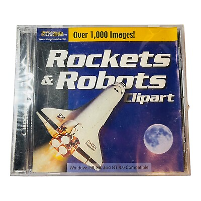 #ad Rockets amp; Robots Clipart Clip Art New CD ROM Over 1000 Images 1999 $8.95