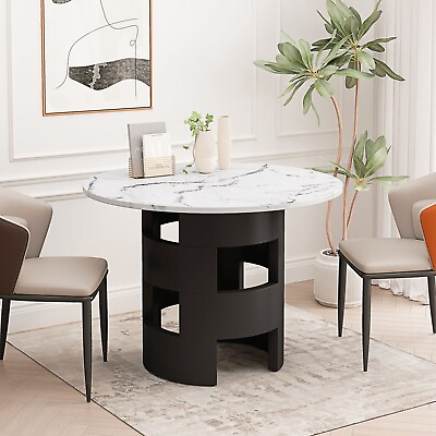 #ad Modern Round Dining Table for Dining Room Kitchen Living Room $328.71