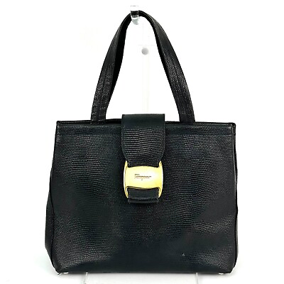 #ad Authentic Salvatore Ferragamo Vara Ribbon Leather Hand Bag AQ 8252 $85.00