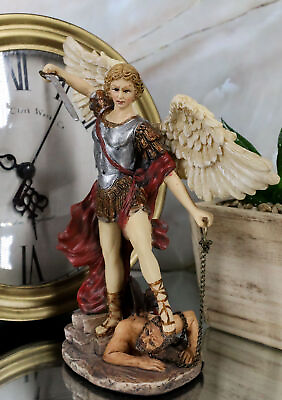 #ad Ebros Saint Michael Defeating Satan Figurine Archangel Michael Small 6.25quot; H $24.99