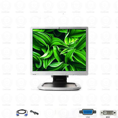 #ad Name brand 17quot; inch Desktop Computer PC VGA DVI LCD Monitor with Stand cables $39.99