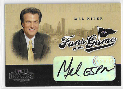 #ad MEL KIPER 2004 DONRUSS PLAYOFF HONORS FANS OF GAME INSCRIPTION AUTO MEL ESPN MG $45.89