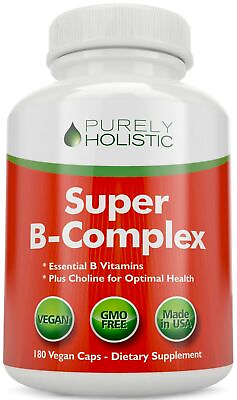 #ad Vitamin B Complex 8 Super B Vits 180 Capsules with Choline amp; Inositol US Made $19.97