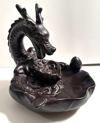 #ad Dragon Ceramic Smoke Backflow Incense Holder $24.95