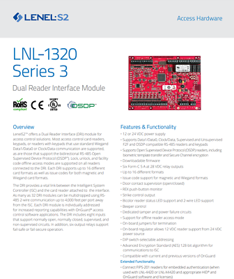 #ad Lenel S2 LNL 1320 Series 3 MR52 S3 Dual Reader Interface Module *NIB* $519.00