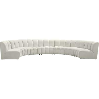 #ad #ad Meridian Furniture Infinity Cream Velvet 7pc. Modular Sectional $4814.21
